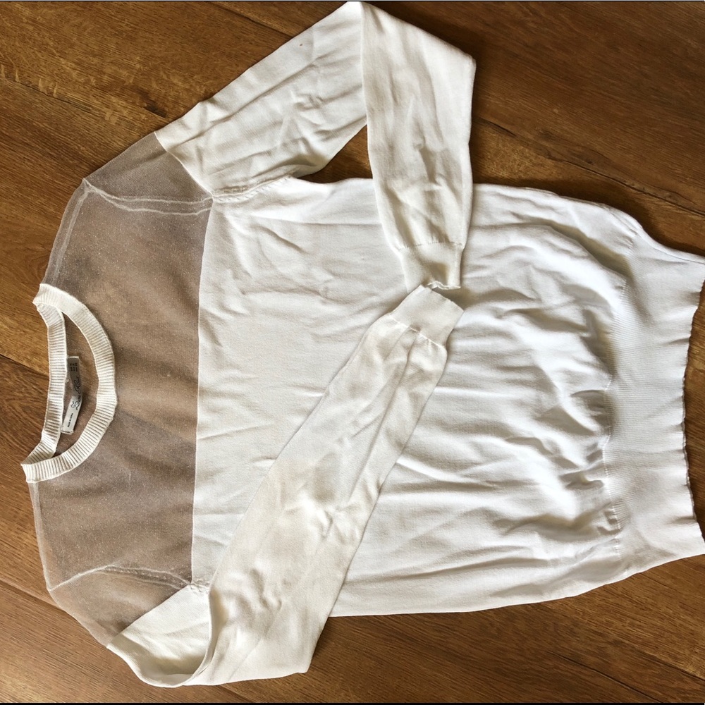 Zara white sweater top